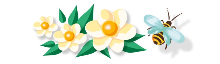 FRANGE ABEILLE FLEUR